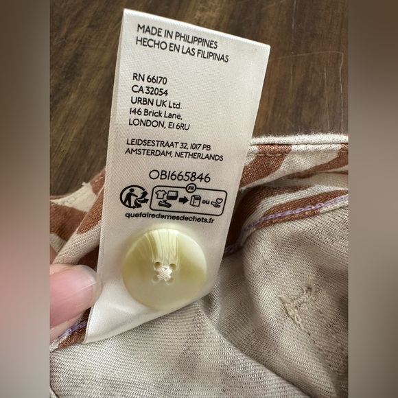 Maeve Linen Collette Swirl Print Linen Pants Size 6 EUC Wide Leg - Picture 6 of 8